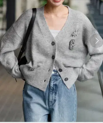 JOURNAL STANDARD relume 브로치 포함 가디건
