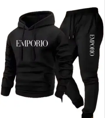 [ 새상품 EMPORIO 로고 ] XL 사이즈 후드 부착 자켓 팬츠 세트