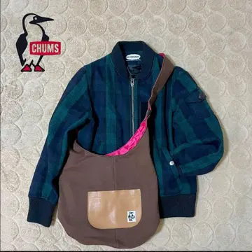 [ 미사용 택 포함 ] CHUMS 숄더백 브라운 x 핑크