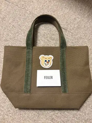 러브러리 바이 페이러 올드 테디 토트백 다크 그린 [ FEILER ]