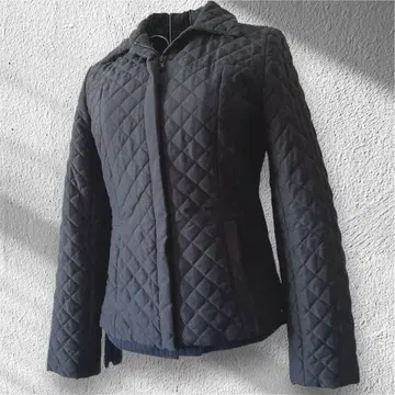 MAYSON GREY 퀼팅 지퍼 자켓 블랙 성숙 캐주얼