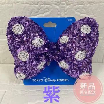 디즈니 스팽글 머리끈 헤어포니 미니의 날 파르팔루자 리본