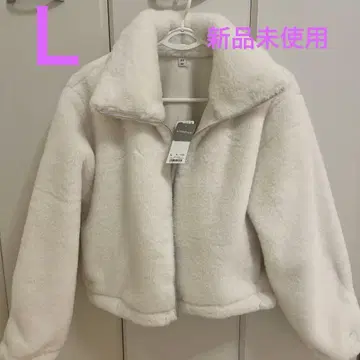 GU 플러피 블루종 화이트 L