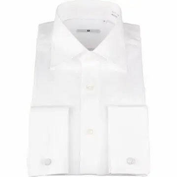 새상품 SILVER LINE 형태 안정 와이드 칼라 와이셔츠 화이트