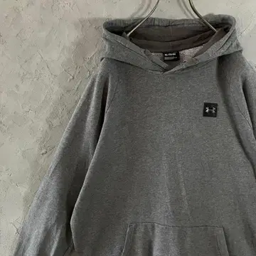 언더아머 후드티 원포인트 로고 심플 그레이 구제 의류 IW4