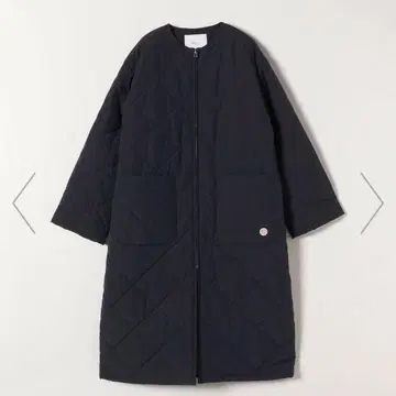 SHIPS any 충전솜 크루넥 퀼팅 롱 코트