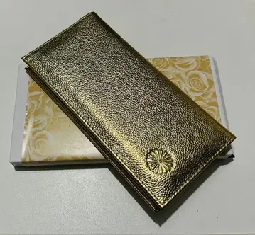 황궁 장지갑 천연 소가죽 골드 금
