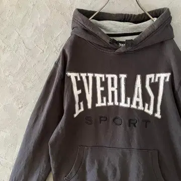 EVERLAST 후드티 빅 로고 자수 로고 속기모 그레이 M IW11