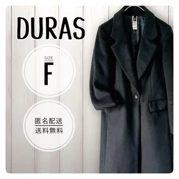 [듀라스] 새상품급 체스터 코트 블랙 프리 롱실루엣 슬림 깔끔한 스타일