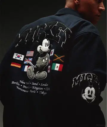 DISNEY HUF WORLDWIDE TOUR VARSITYJACKET