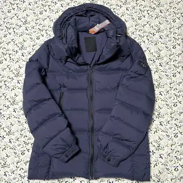 TATRAS 네이비 후드 부착 다운 자켓