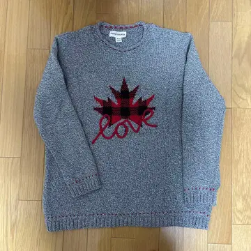 그레이 니트 스웨터 [love] 자수