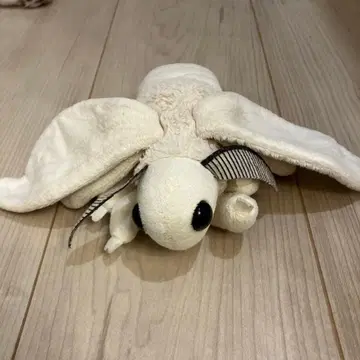 화이트 곤충 봉제 인형 누에 나방 깃털 포함