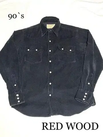 사이즈 M 90년대 RED WOOD 코듀로이 웨스턴 셔츠 기무라 타쿠야