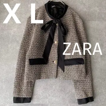 레어 자라 X L 트위드 자켓 보타이 리본 세레모니 빅