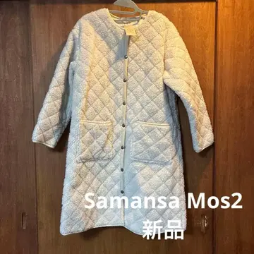 [새상품] 사만사 모스모스 보아 퀼트 코트 아이보리