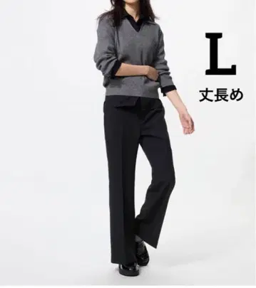 새상품 유니클로 스마트 플레어 팬츠 (긴 길이) L