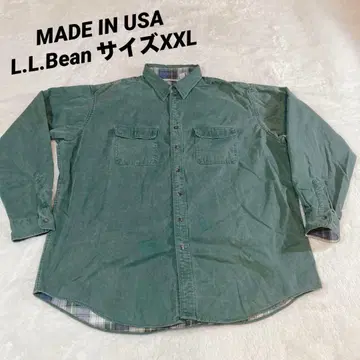 MADE IN USA L.L.Bean 사이즈 XXL 그린 셔츠 아우터