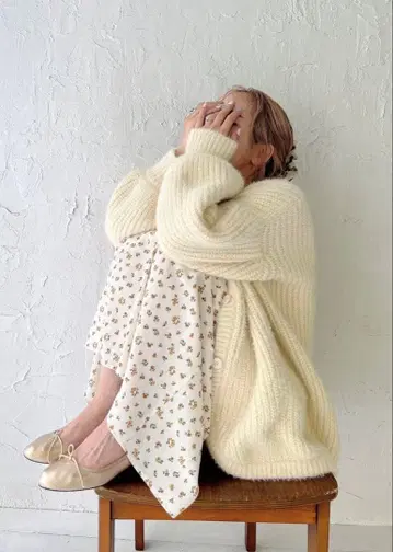 샤기 오버 가디건