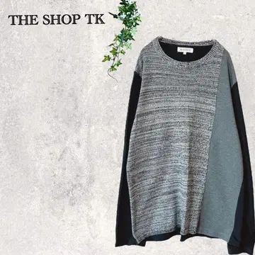 962 더 샵 티케이 투톤 컬러 상의 니트 스웨터 긴팔