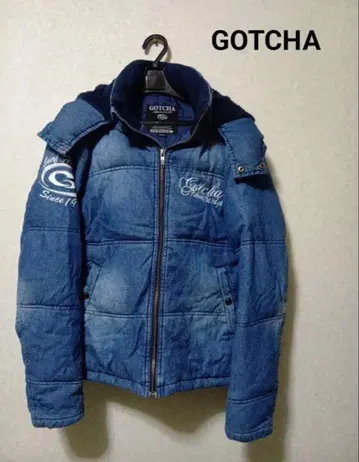 GOTCHA 후드티 데님 패딩 자켓 S 데님 다운 자켓 서핑