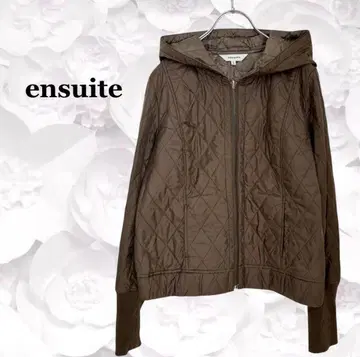 새상품급 [ 엔스위트 ] 퀼팅 자켓 점퍼 [ F ] 브라운