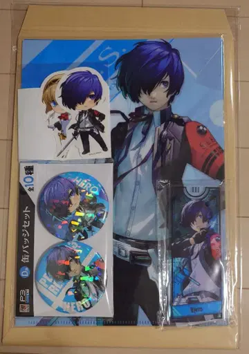 구스마 복권 P3R 주인공 아크릴 스탠드 캔뱃지 스티커 클리어 파일