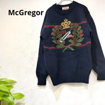 McGregor 맥레거 크레스트 스웨터 홍콩제 네이비 M 울