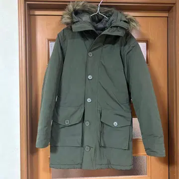 모즈 코트 롱 코트 카키색 M 사이즈