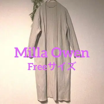 미라 오웬 긴팔 가디건 베이지 F 사이즈 새상품급 면