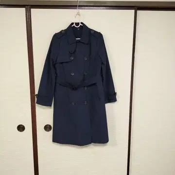 네이비 트렌치코트 더블