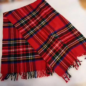 TWEEDMILL 울 타탄 체크 대형 스톨 (무릎담요 담요)