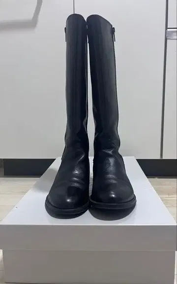 롱 부츠 천연 가죽