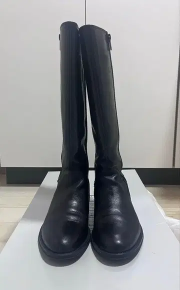 롱 부츠 천연 가죽