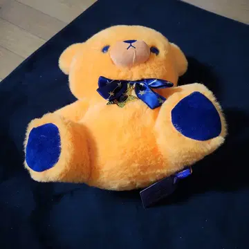 별 봉제 인형 곰 모양 오렌지
