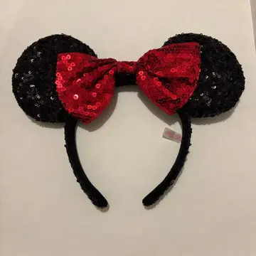 미니 마우스풍 스팽글 머리띠