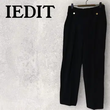 IEDIT 팬츠 슬랙스 MT 블랙 고급 캐주얼 여성용