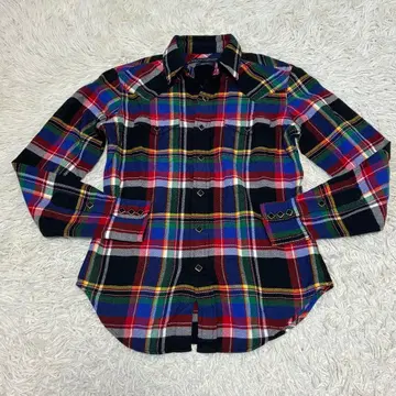 새상품급 Ralph 랄프 로렌 체크 플란넬 셔츠 웨스턴