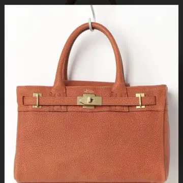 M.U.L 엘르 오렌지 주름 토트 한정판