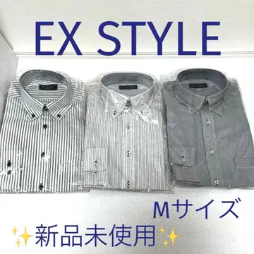 새상품 미사용 미개봉 EX STYLE 긴팔 와이셔츠 M 3장 세트 니센