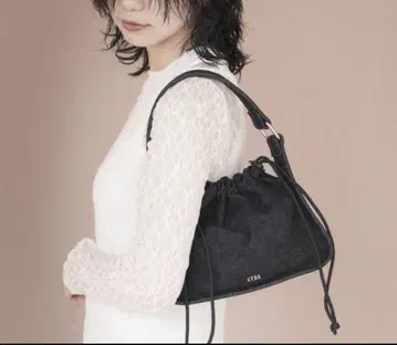 GYDA WEB 한정 상품 원 핸들 데님 핸드백 복조리