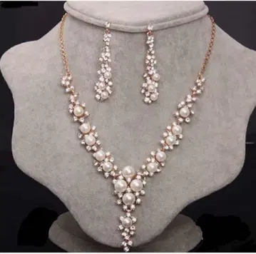 새상품 펄과 크리스탈의 브라이덜 액세서리 세트