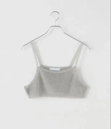 새상품 Noble(노블) 라메 숏 뷔스티에 실버