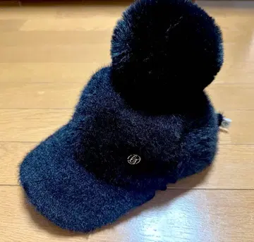 미사용! 데상트 골프 폼폼 달린 캡 블랙