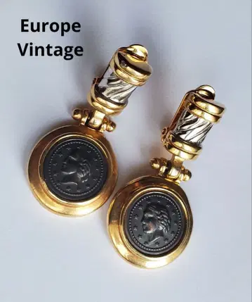 유럽 빈티지 로마 코인 귀찌 콤비 주얼리