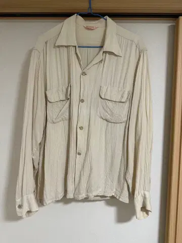 50s 빈티지 레이온 셔츠 Raycrest size L 아이보리