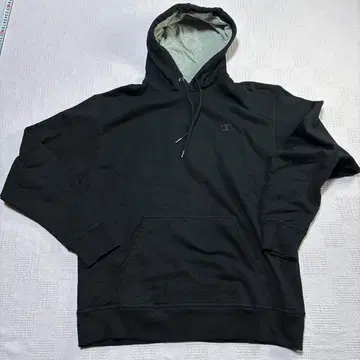 빅 Champion 챔피온 블랙 후드 부착 후드티 2XL 사이즈