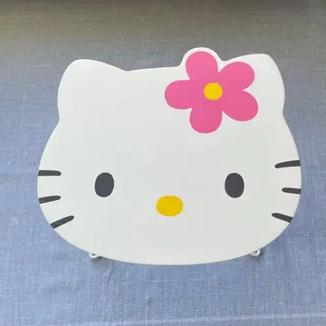 중고 헬로키티 페이스형 미니 테이블 다이컷 카오하나 헤이세이 레트로