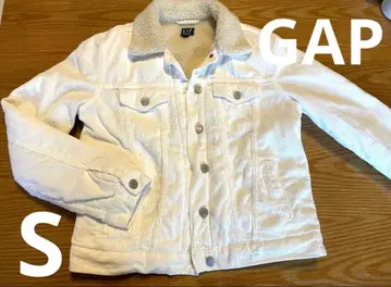 GAP S 화이트 데님 자켓 보아 안감 부착