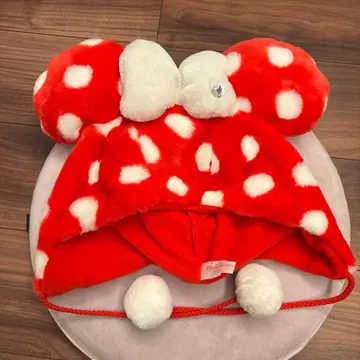 디즈니 미니 빨간색 도트 팬캡